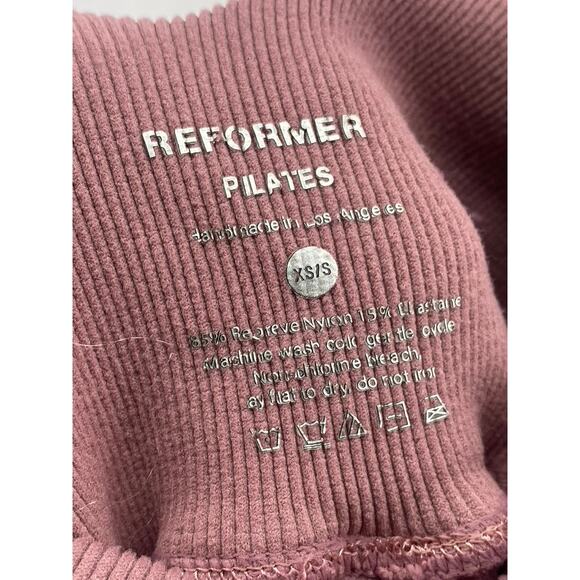 REFORMER Women's Mauve The Textured Runsie Scoop-Neck Pull-On Romper SZ XS/S - Picture 8 of 10